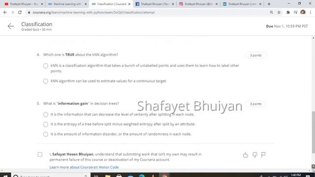 Machine Learning with Python | All Quiz Answers | IBM Data Science | Coursera