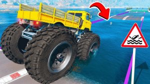 СМОЖЕТ ЛИ ГИГАНТСКАЯ ШИШИГА ГАЗ 66 ПРОЕХАТЬ ГЛУБОКУЮ ЯМУ С ВОДОЙ В ГТА 5 МОДЫ ЭКСПЕРИМЕНТЫ GTA 5