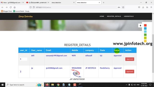 Detection of Stress in IT Employees using Machine Learning Technique | Python Final Year Project