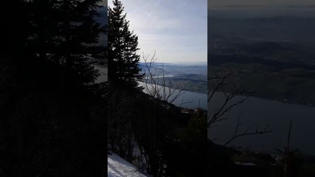 Вид с горы Rigi в Швейцарии ( люцерн)