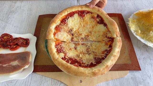 Рецепт піци|з'їдаються навіть бортики|піца м’ясна|4 сиру|ВСІ СЕКРЕТИ|ви будете готувати її постійно смотреть онлайн