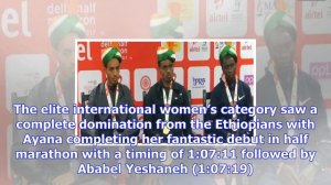 Delhi half marathon 2017: ethiopian athletes win first, second position; usa’s leonard korir finish