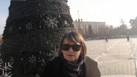 ქალაქი რუსთავი Грузия / Город Рустави / Главная ёлка Рустави / Наша поездка 09.01.2020 / ч.2