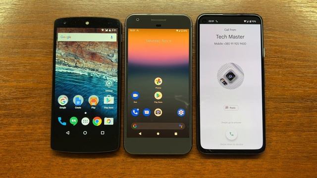 GOOGLE Nexus 5 vs Pixel vs Pixel 4a Incoming Calls Android 6 vs 10 vs 12 смотреть онлайн