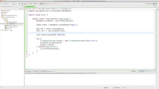 Excel Documents and Java - Creating Cells [Eng] [04] смотреть онлайн