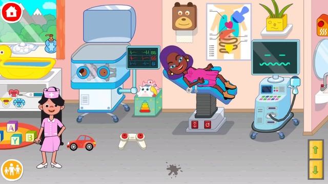 РОДИЛА ПРИШЕЛЬЦА в БОЛЬНИЦЕ!!! Лечим Больных Игра про Больницу Pepi Hospital смотреть онлайн