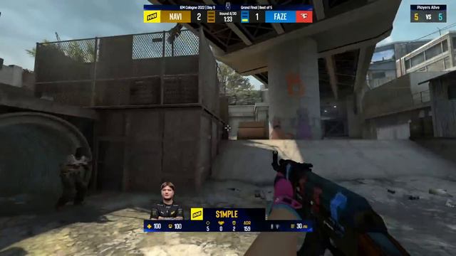 NaVi vs FaZe | Map 2 Overpass | IEM Cologne 2022 - Grand final смотреть онлайн