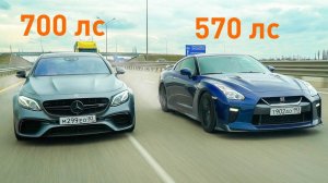 Попытки НЕМЦЕВ ОБОГНАТЬ GT-R / BMW M5 и MERCEDES Е63s AMG против NISSAN GT-R