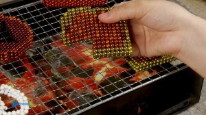 Minecraft Mukbang : FAST FOOD Eating Challenge from Magnetic balls | Magnet Stop Motion Cooking ASM