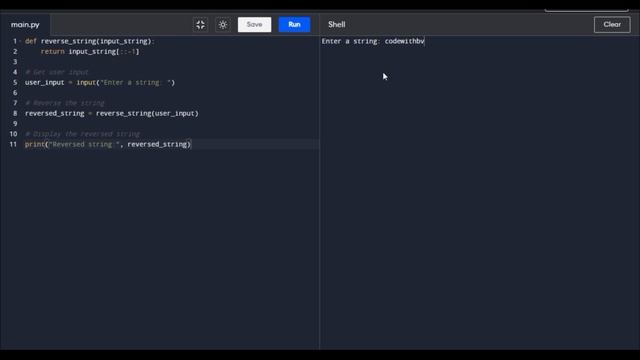Coding in Python:How to Reverse a String-Step-by-Step Guide | Python interview program @codewithbv