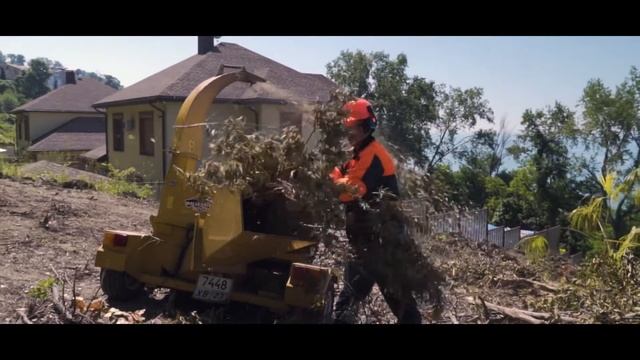 Клининг Сервис - измельчение веток в щепу. Дробилка для дерева в аренду. смотреть онлайн