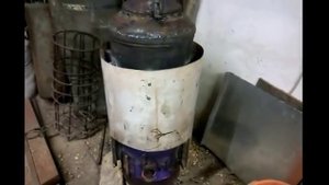 Печь из баллона "Галаганка-У"ч-2 (горение опилок)