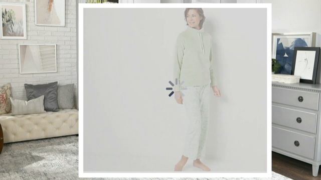 MUK LUKS Super Comfy Fleece Funnel Neck Pullover & Pant Set on QVC смотреть онлайн