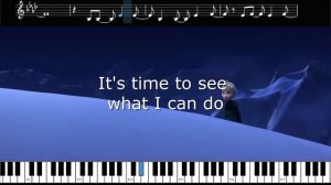 LET IT GO from Frozen | Karaoke, instrumental, sing along, guide melody, sheet music, piano tutoria