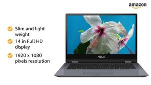 ASUS VivoBook Flip 14 TP412FA-EC372TS 14.0-inch Laptop (10th Gen Core i3-10110U/4GB/512GB SSD