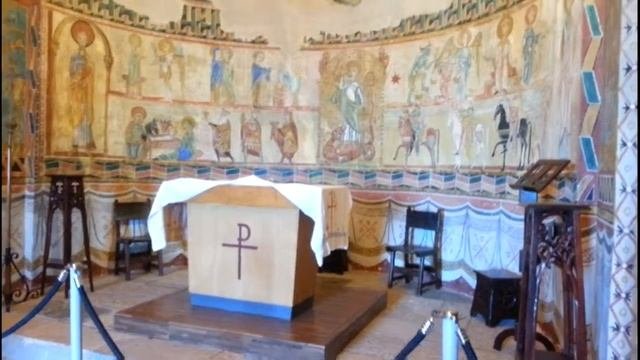 Poble Espanyol. Антураж древнейшего испанского храма. Испанская деревня. Барселона.