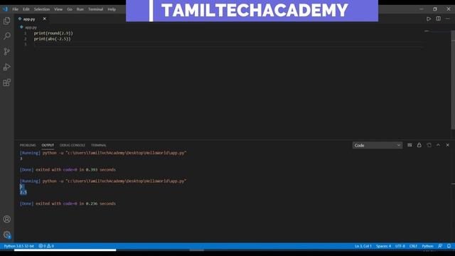 Working with Numbers | Python Tutorial - Python for Beginners [Full Course] in Tamil