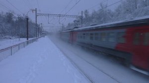 Снежный день на Белорусском направлении МЖД