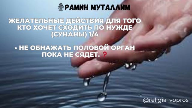 Желательные действия для того кто сходить по нужде Не обнажать половой орган пока не сядет Рамин смотреть онлайн