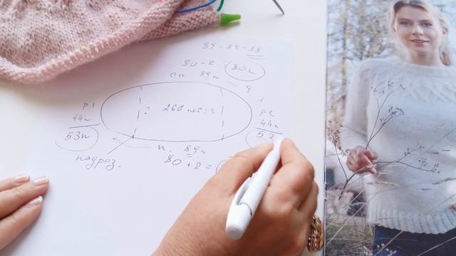 Модный джемпер осень 2020/ Джемпер на кокетке от Дропс Дизайн/ Стильный джемпер, МК-2