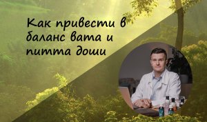 Как привести в баланс вата и питта доши