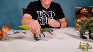 Jurassic World Dominion Dinosaur Toy Action Figures T-Rex & Indoraptor Toy Review AdventureFun!