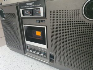 Винтажный бумбокс 1974 года выпуска Sony CF-570L Стерео кассетный  Ghetto Blaster-ЯПОНИЯ