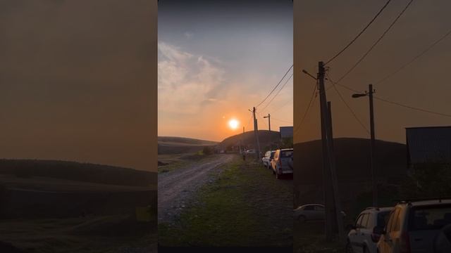 Закат в деревне