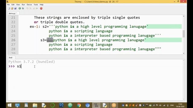 Strings in Python | String Operators in Python | Python tutorials for beginners