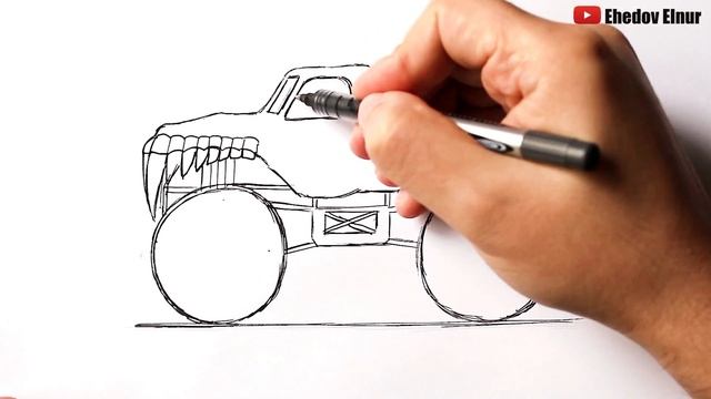Как нарисовать Монстр Трак | Monster Truck drawing смотреть онлайн