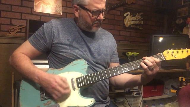 Sea Foam Relic Tele Style Guitar by Nate's Relic Guitars смотреть онлайн