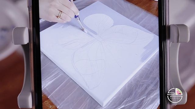 Рисую бабочку акрилом / Обучение живописи с нуля
