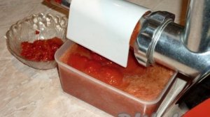 Томатный сок через мясорубку на зиму