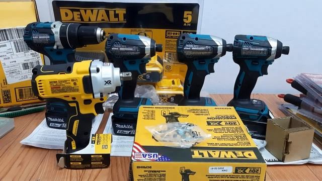 Em về ? được mấy cây máy khoan pin nhiều loại nhập mỹ Dewalt  Makita