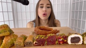 Сладкий MUKBANG| ПАХЛАВА?РАХАТ ЛУКУМ??| Парень запрещает??