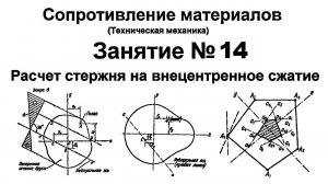 Сопротивление материалов. Занятие 14. Расчет стержня на внецентренное сжатие.