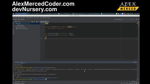 AM Coder - Intro to PHP7.4/PHPStorm #4 - Functions, Functions in Variables, Array Functions