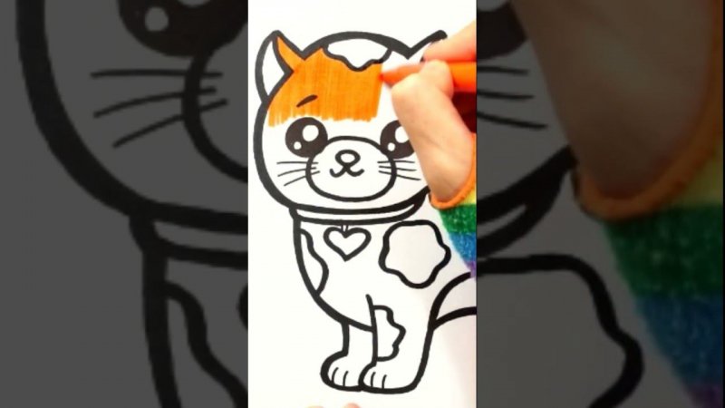 Drawing a cat   #draw #picture #drawing #drawpicture#shorts