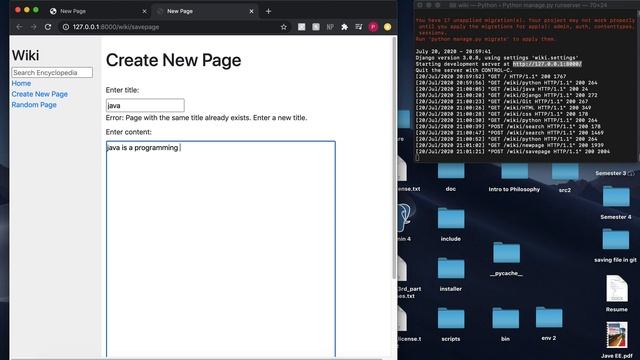 Wiki | Web programming with python and javascript смотреть онлайн