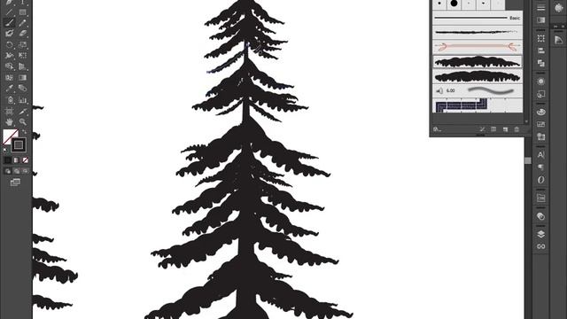 How to make Mountains & Tree Range Vector Illustration - Adobe Illustrator - Part 1 of 3