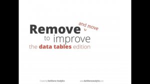 Remove and move to improve the data tables edition