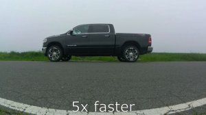 2020 RAM 1500 V8 5.7 HEMI: Engine sound, acceleration, POV, air suspension, ...