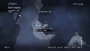 Assassins creed Rogue - Templar treasure map relic - 591, - 347 North Atlantic