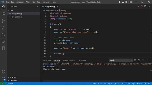 How to Run C/C++ program In VS Code Terminal | Unable to Write Input Text in Output Console