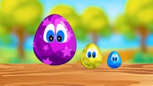 Разноцветные Яйца с Сюрпризами | Учим Цвета и Размеры | Сюрпризы для Детей