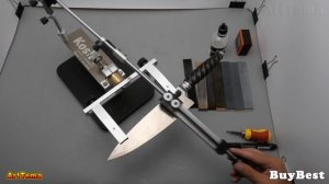 Заточка ножа HEZHEN Master Series сталь M390 | Точилка Kosim | Набор масляных точильных камней Kosi