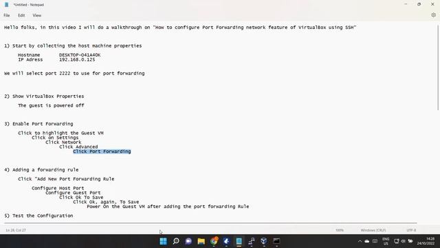 How To Configure Port Forwarding Network Feature On Oracle VirtualBox смотреть онлайн