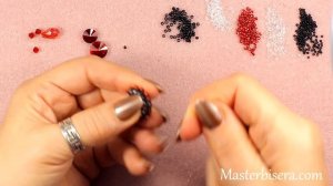 Оплетение Риволи ?разного диаметра. Серьги  из бисера "Версаль". Мастер-класс