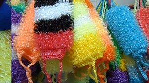 Вязаные мочалки крючком видео