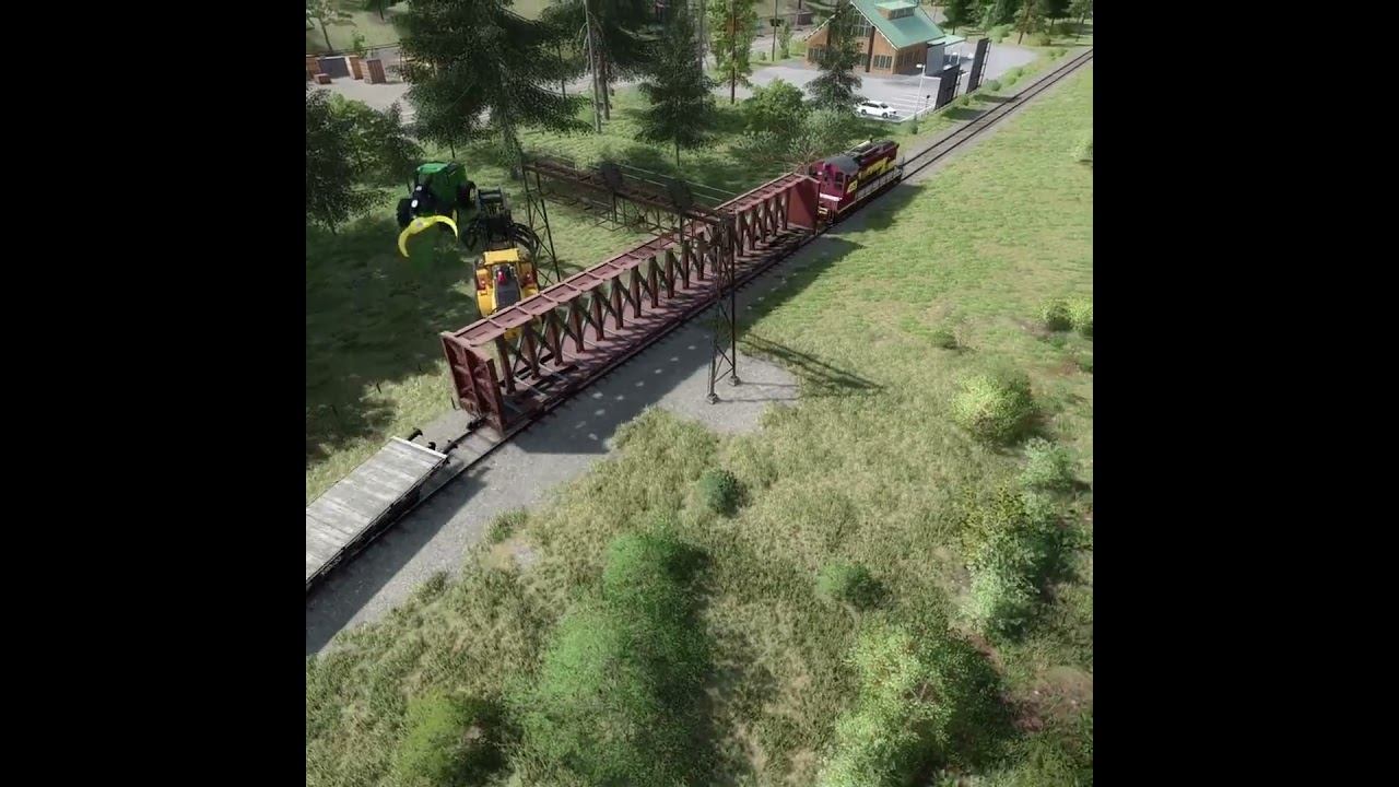 Поезд VS 2 Volvo и 2 Jonh Deere | FS-22 #shorts смотреть онлайн